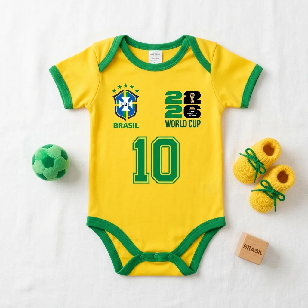 Body Bebê Brasil Copa do Mundo 2026
